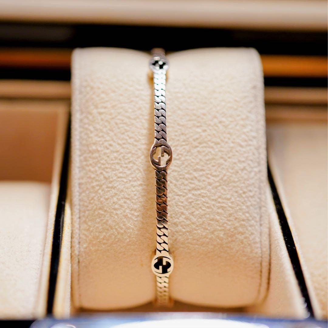 GUCCI グッチ　バングル　GG ブレスレット　メンズ　美品　正規