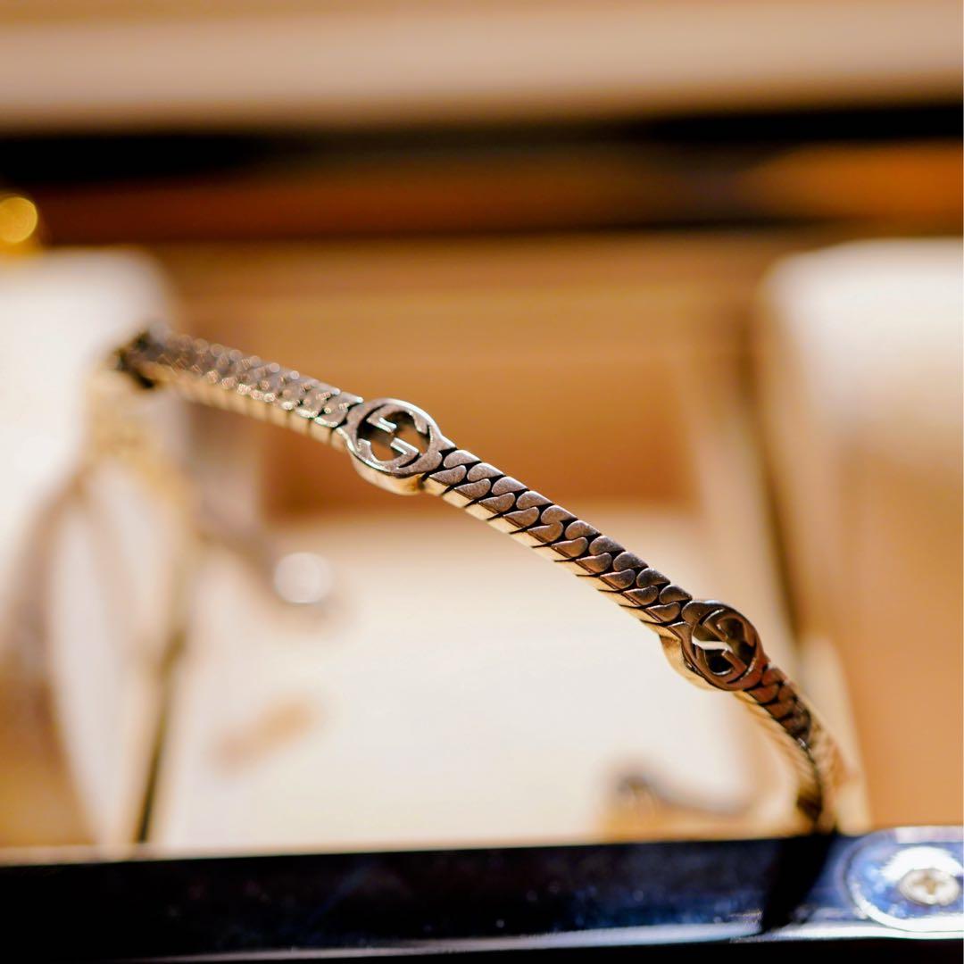 GUCCI グッチ　バングル　GG ブレスレット　メンズ　美品　正規