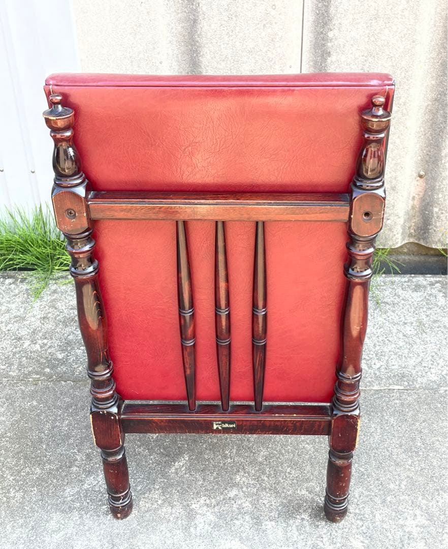 ビンテージ/レトロ/光製作所/HIKARI/喫茶店/スナックチェア/椅子/合皮⑤