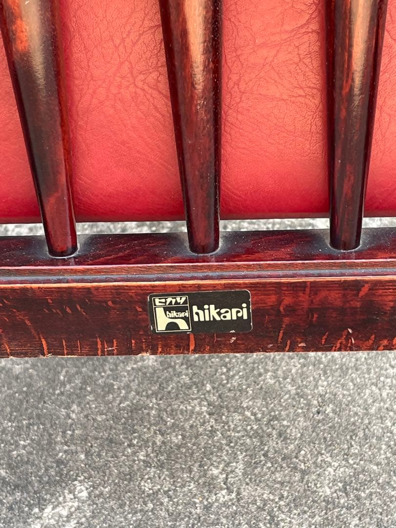 ビンテージ/レトロ/光製作所/HIKARI/喫茶店/スナックチェア/椅子/合皮⑤