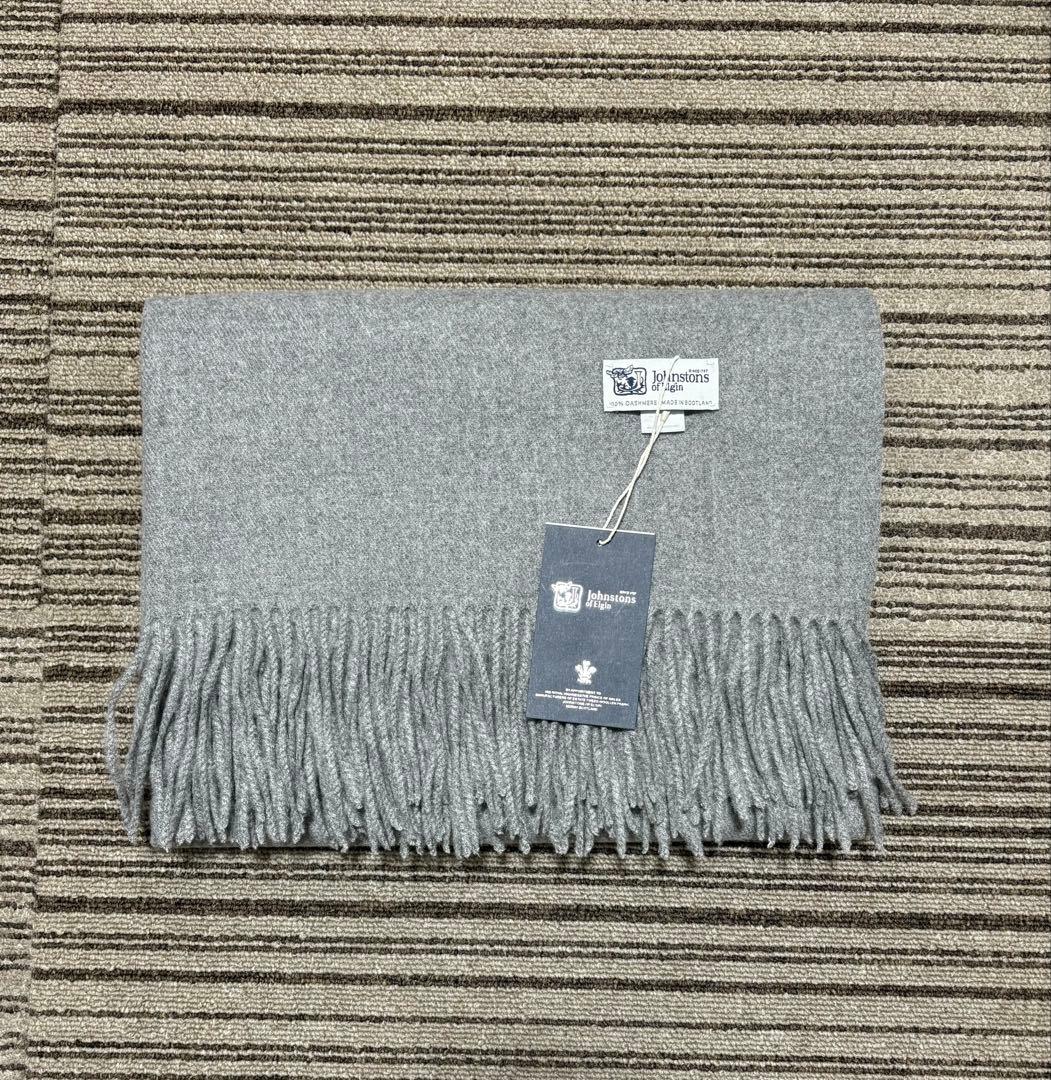 ま*り様 JOHNSTONS ジョンストンズ 大判 マフラー ストール グレー