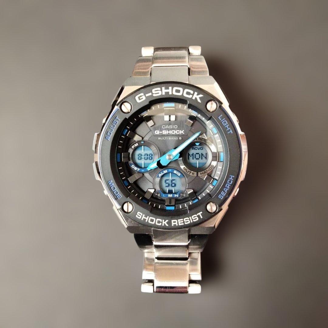 【美品】G-SHOCK GST−W100D電波ソーラー　タフソーラー