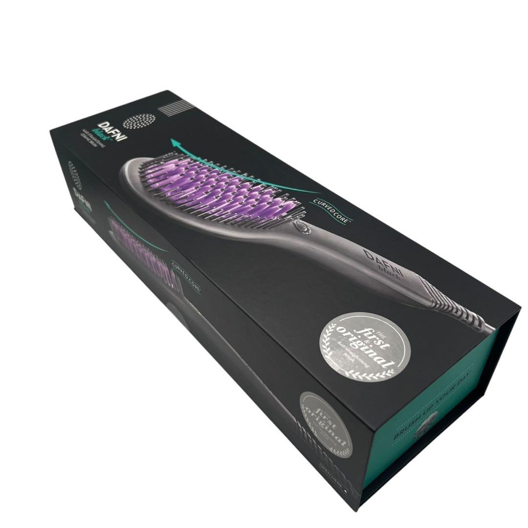 新品YA-MAN DAFNI BLACK ストレートヒートブラシ ヘアブラシ