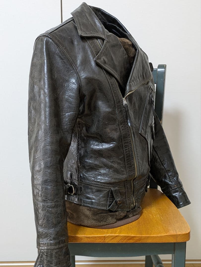 レインボーカントリー　ホースハイド　ダブルライダース 38黒