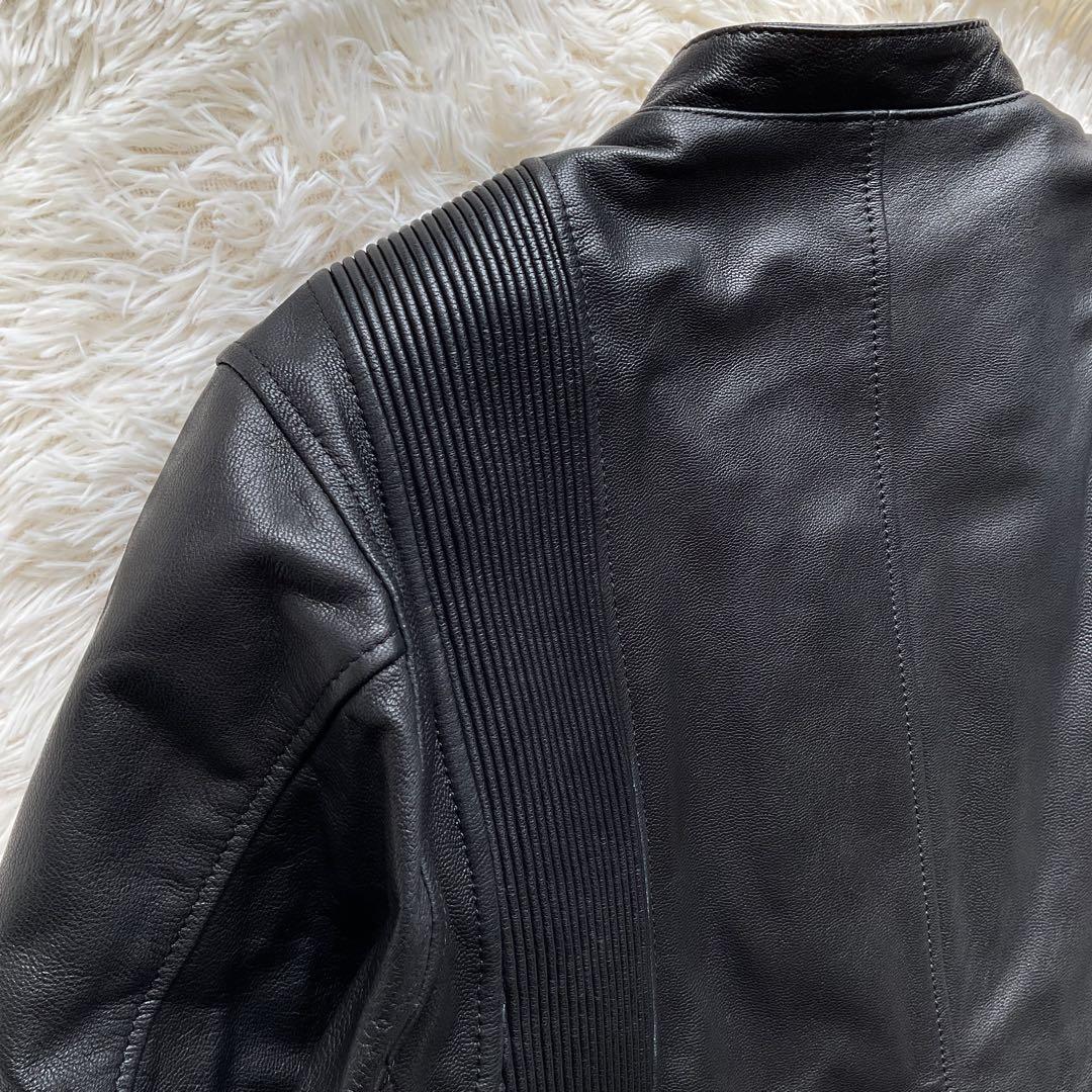 未使用級✨カドヤ×カワサキ　レザージャケット　セミダブル　ライダース　ヤギ皮　L