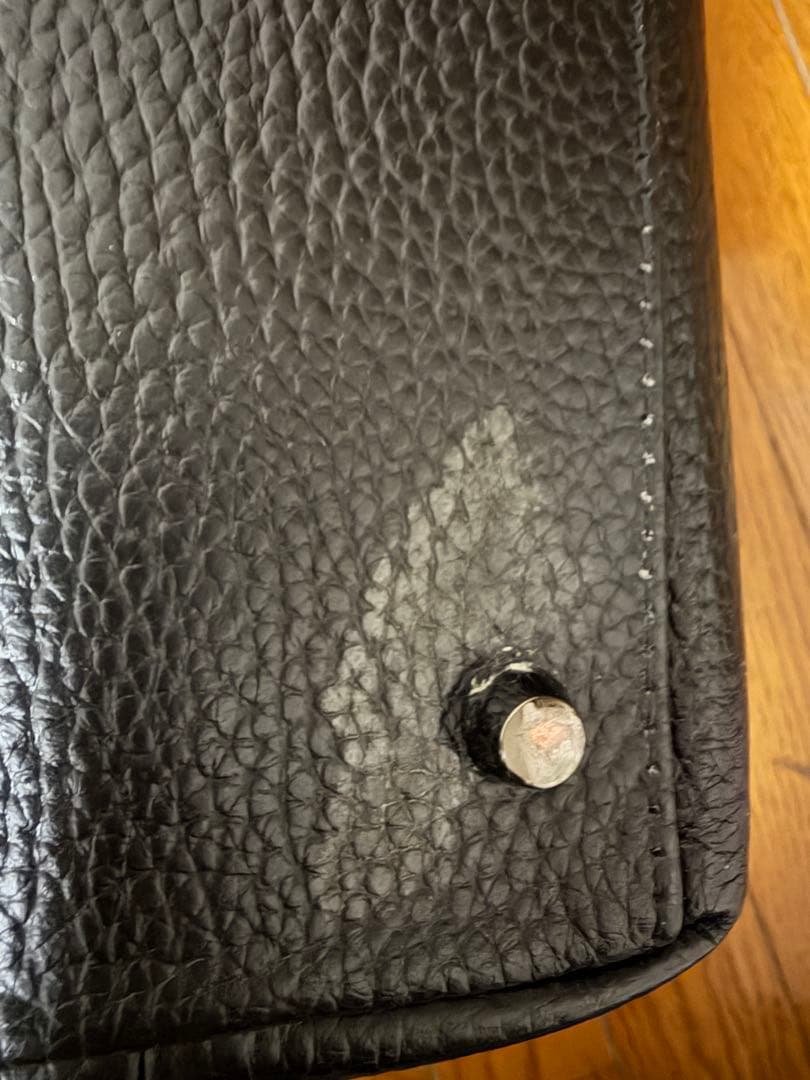 HUSHTUG 黒レザーミニトートバッグ