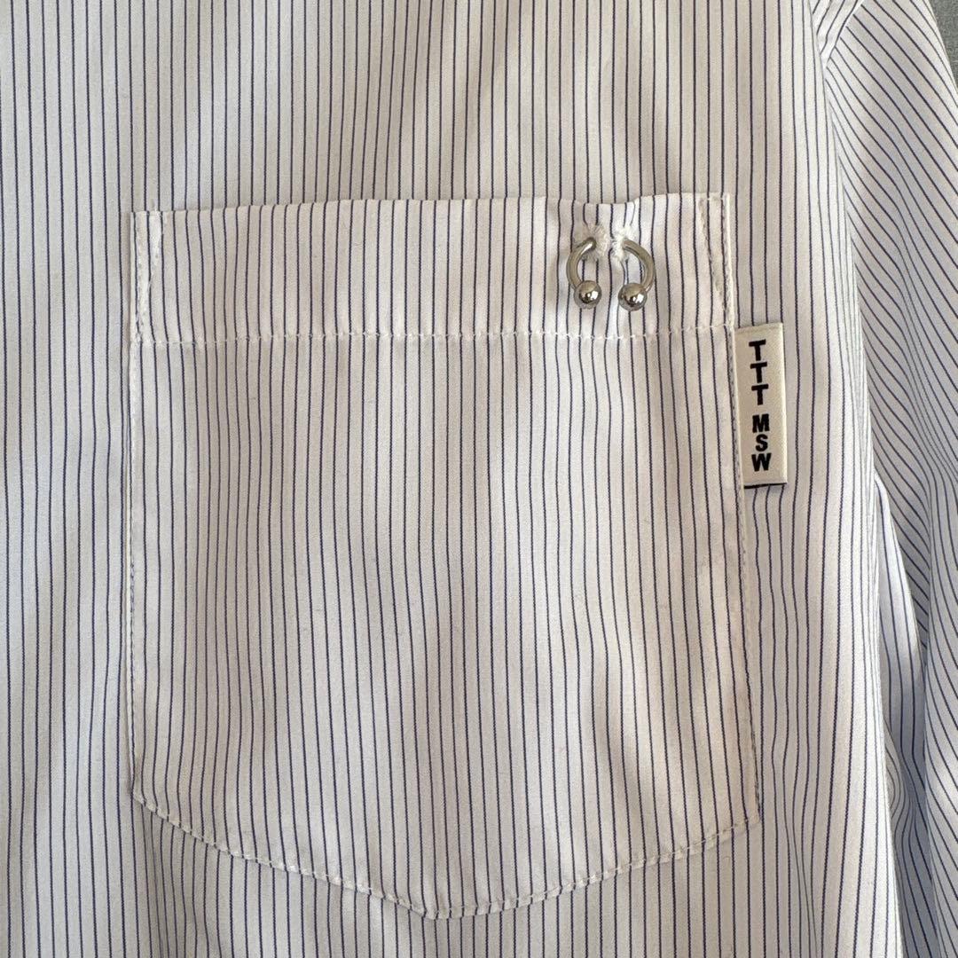 トップス TTT MSW Regular collar shirt stripe/w M