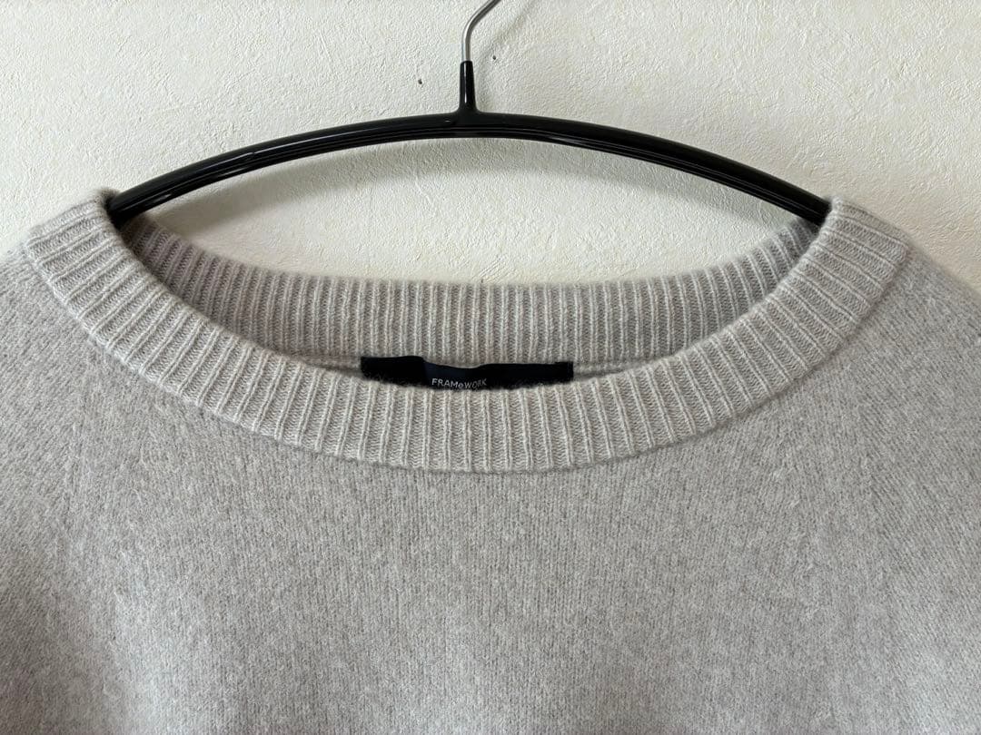 【Framework】ラグランスリーブ ワイドプルオーバー ベージュ