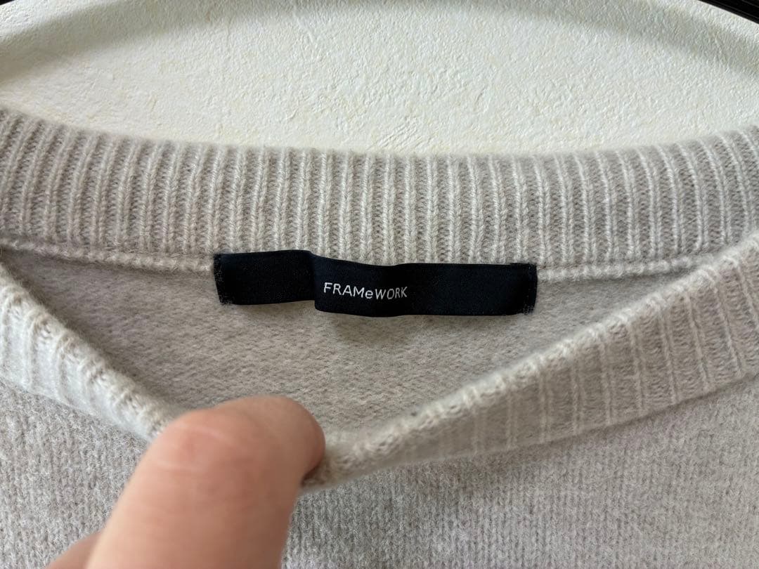 【Framework】ラグランスリーブ ワイドプルオーバー ベージュ