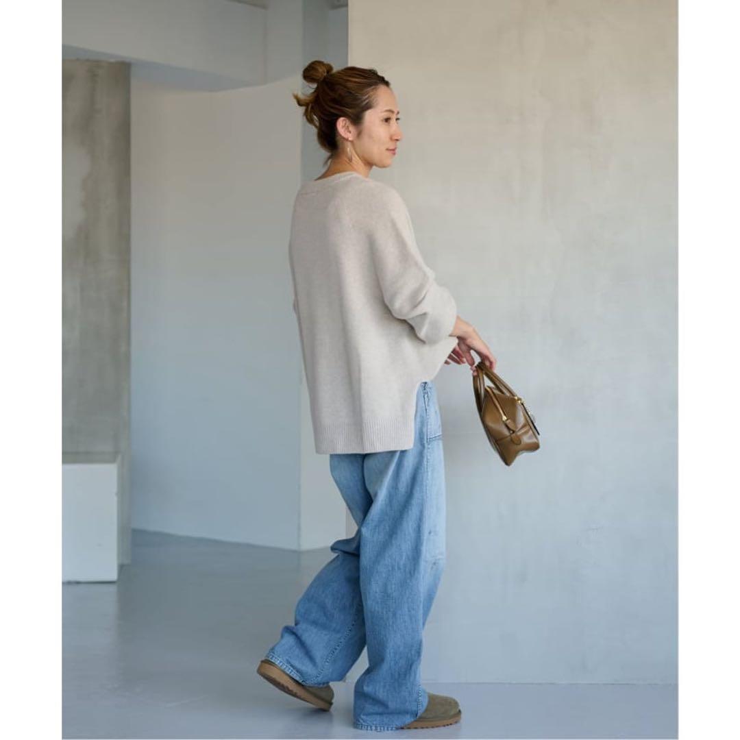 【Framework】ラグランスリーブ ワイドプルオーバー ベージュ