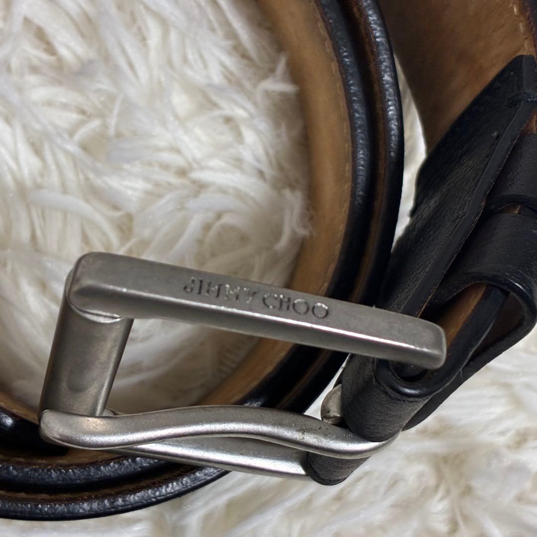 ジミーチュウ　ベルト　ブラック　スター　レザー