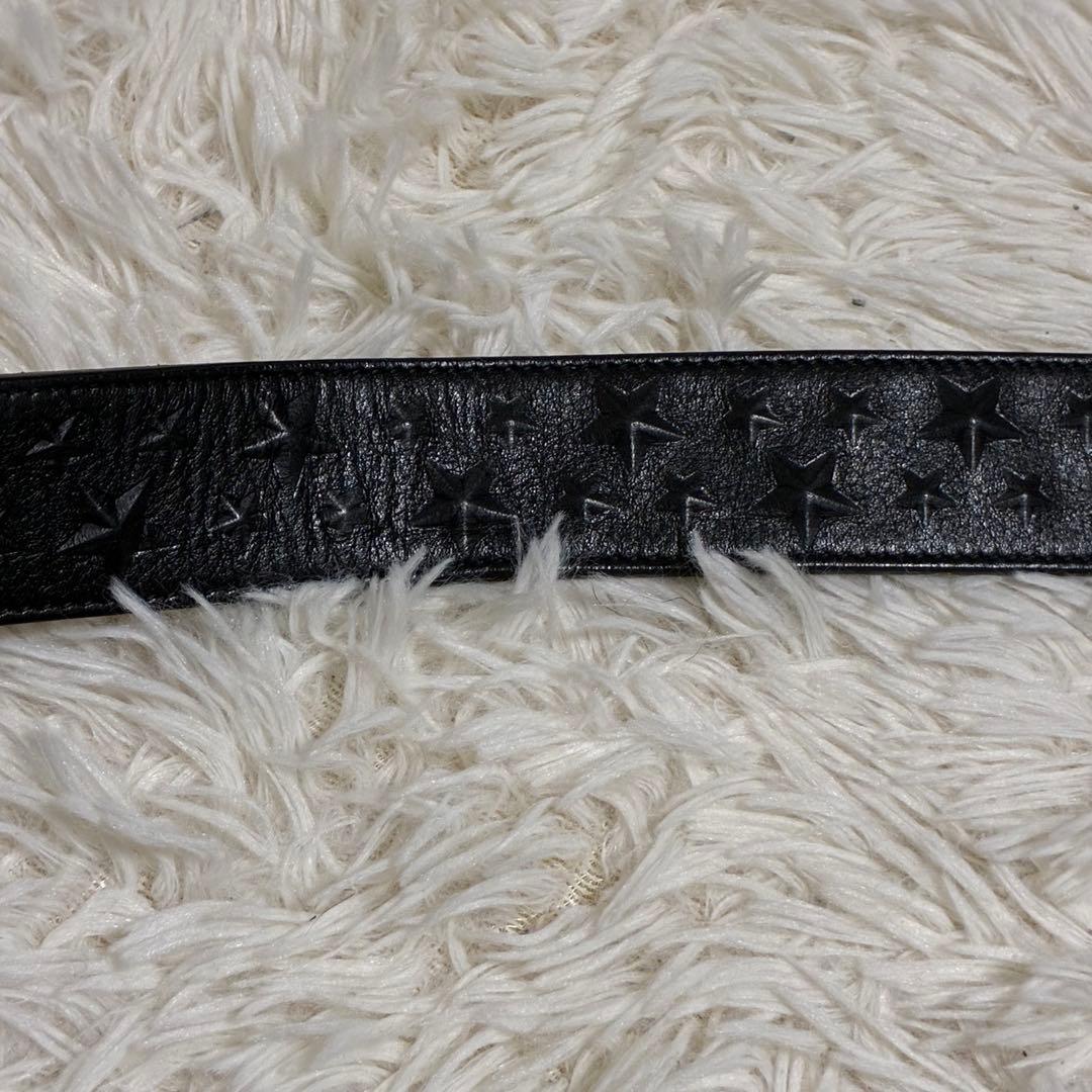 ジミーチュウ　ベルト　ブラック　スター　レザー