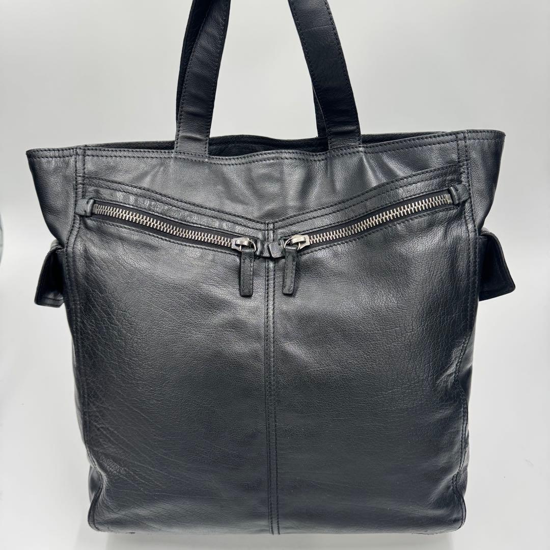 PRADA プラダ 大きめ レザー トートバッグ ショルダーバッグ ブラック