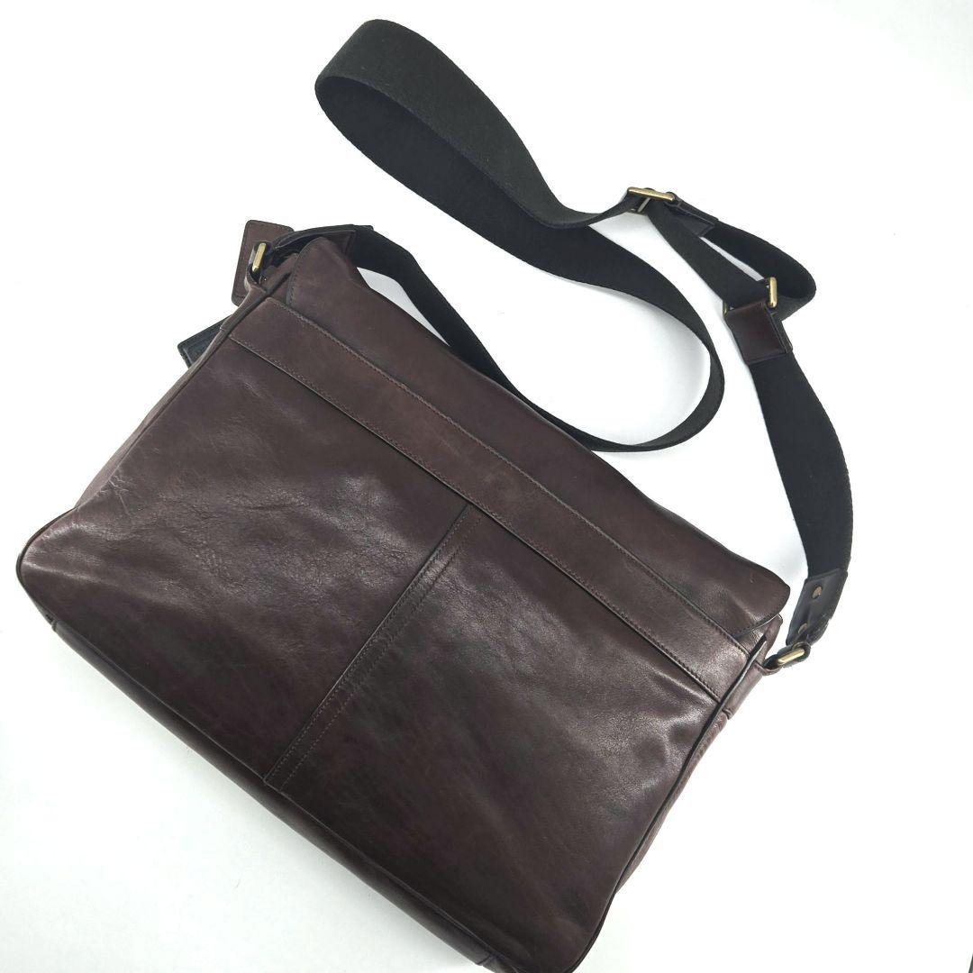 良品　COACH　ブリーカークーリエ　レザーメッセンジャーバッグ