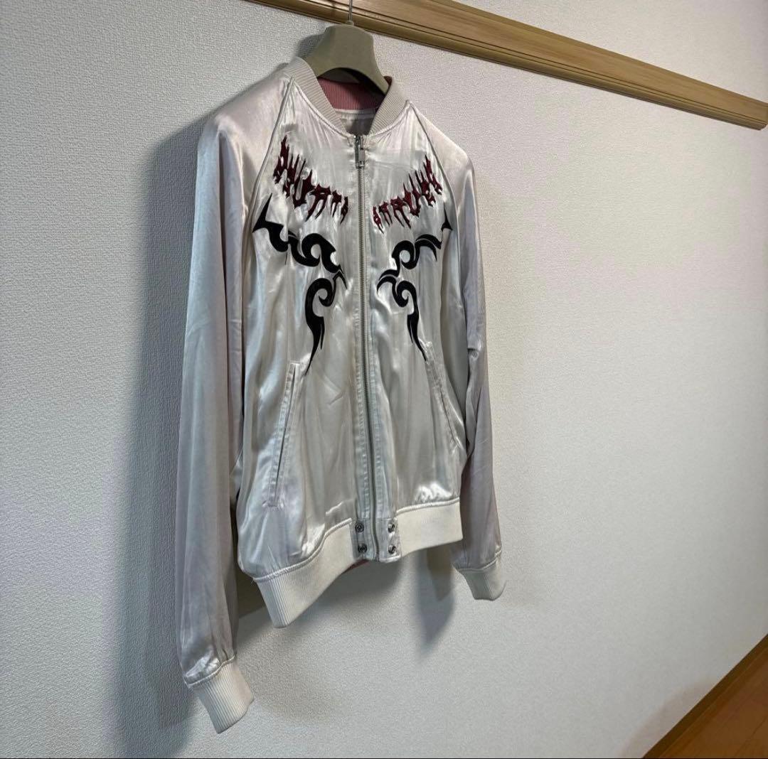 diesel スカジャン　リバーシブル　白/ピンク