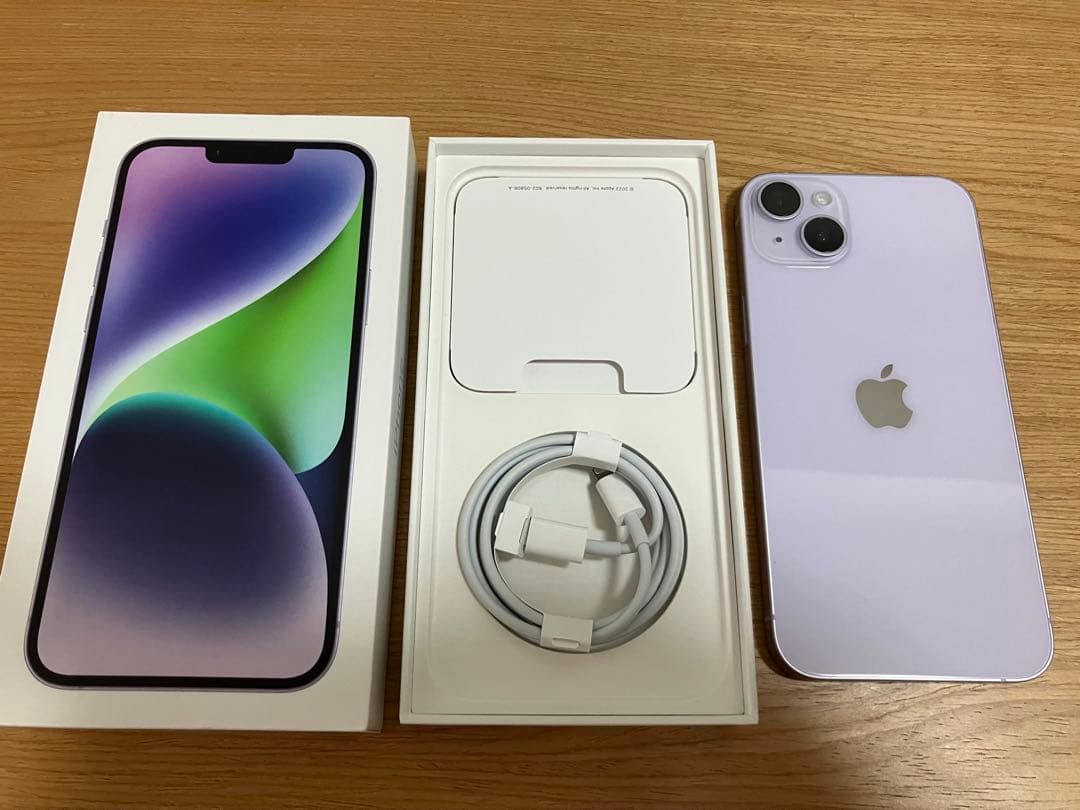 Apple iPhone 14 Plus パープル 本体・箱・充電器付き