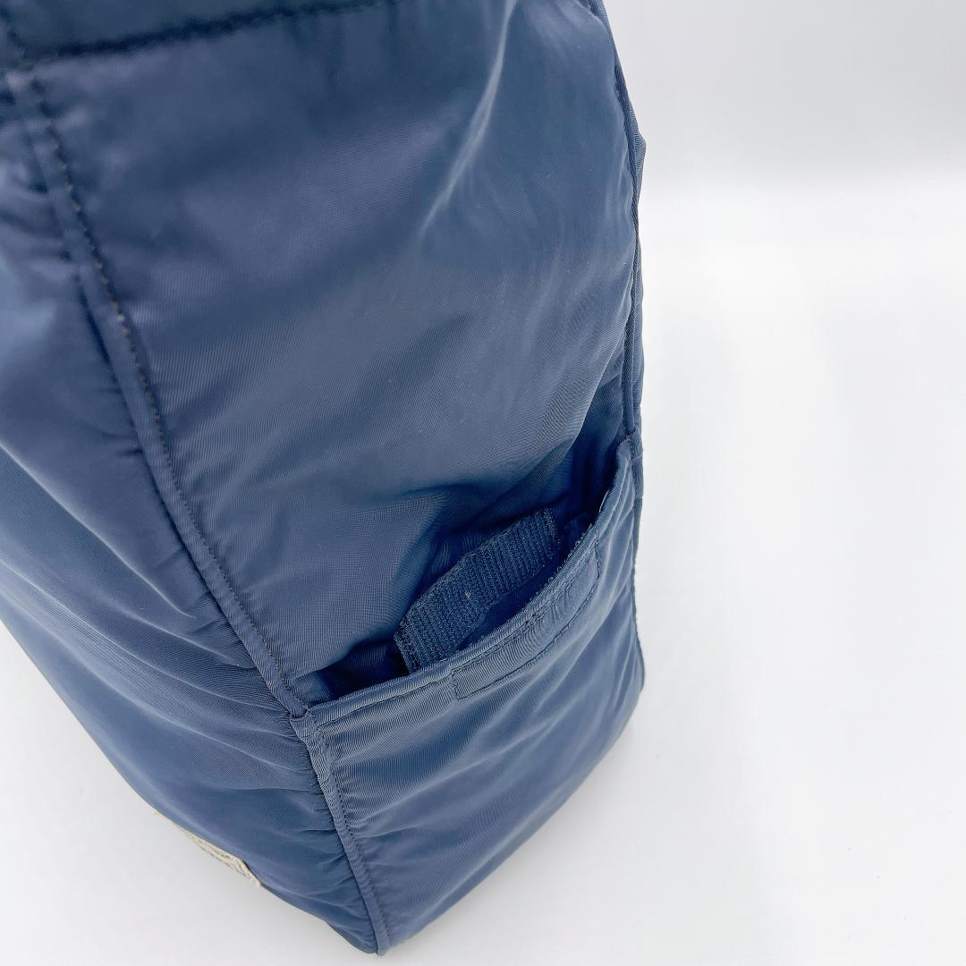 良品 PORTER クリーム ネイビー×ブルー トートバッグ f341