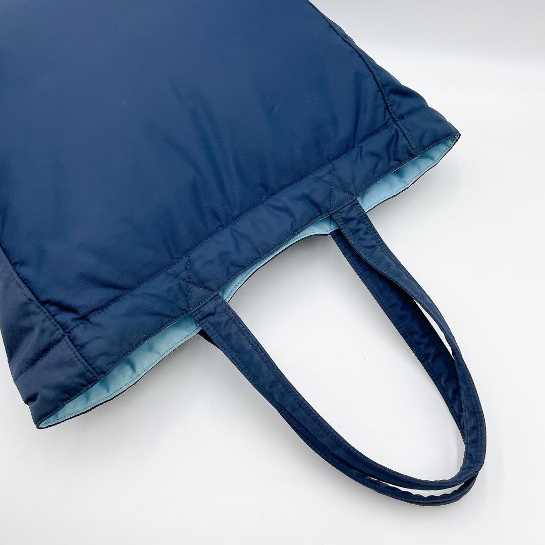良品 PORTER クリーム ネイビー×ブルー トートバッグ f341