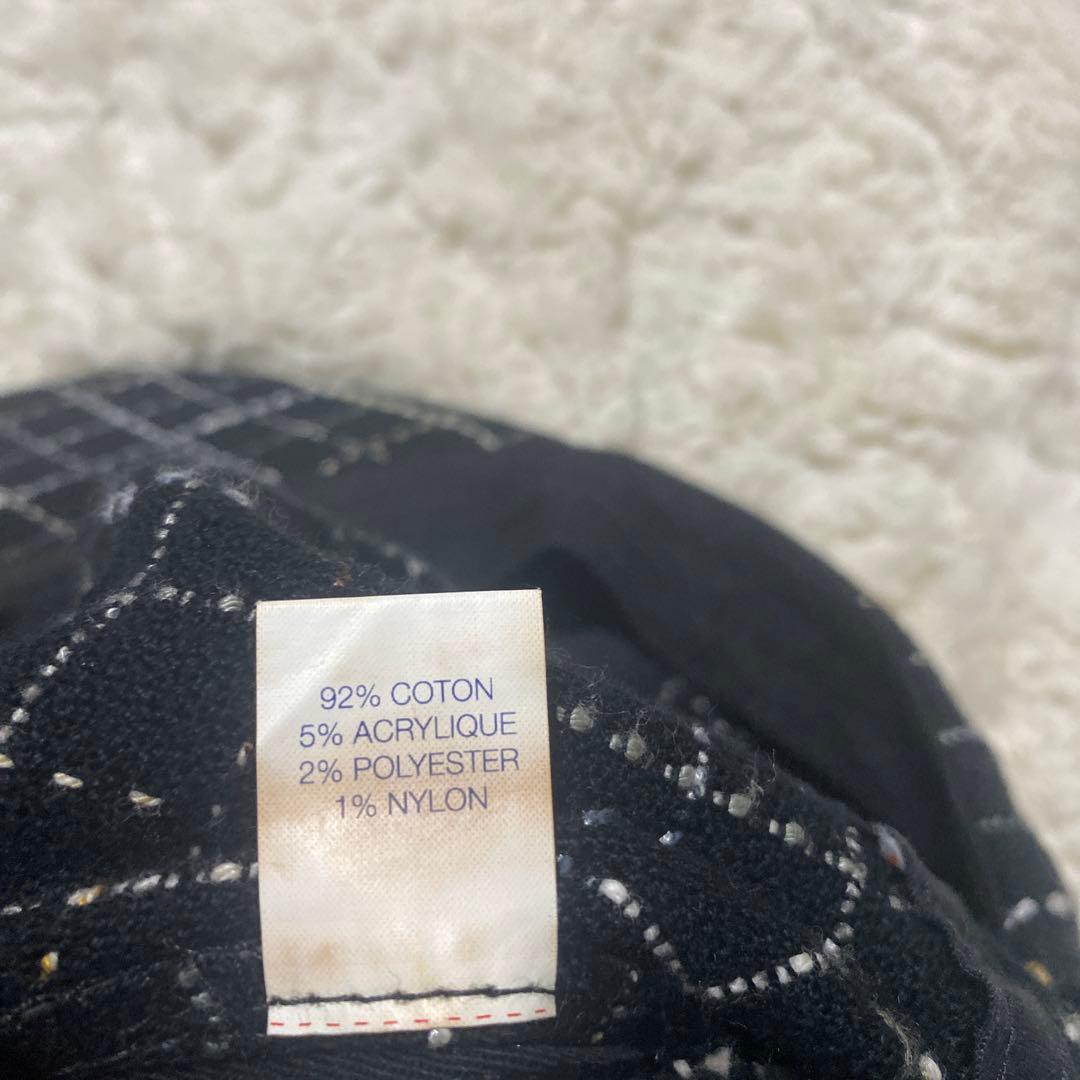 最終値引き］今日まで Supreme チェック柄キャップ 黒