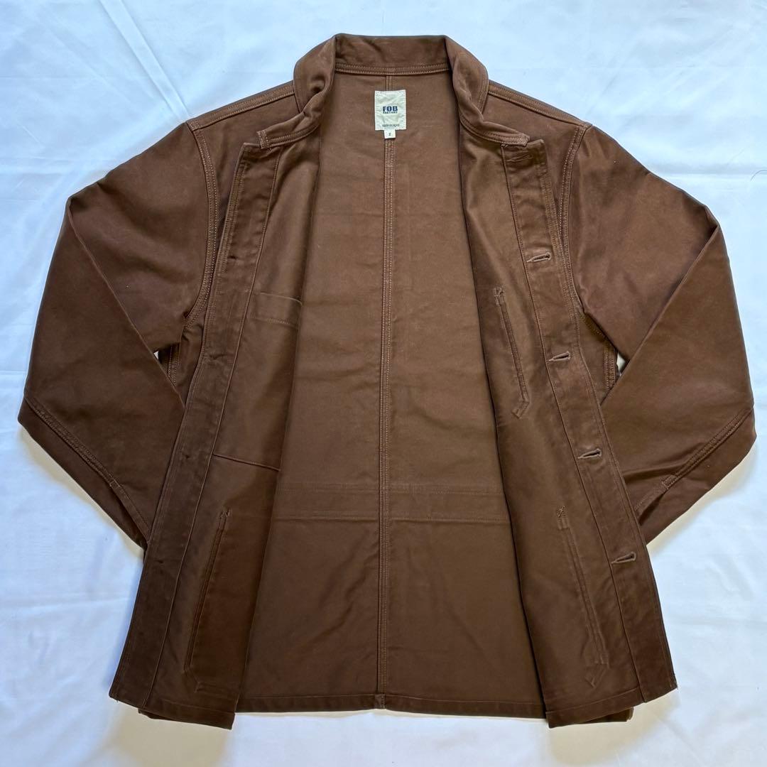 【美品】FOB コットンジャケット Mサイズ 茶色 日本製