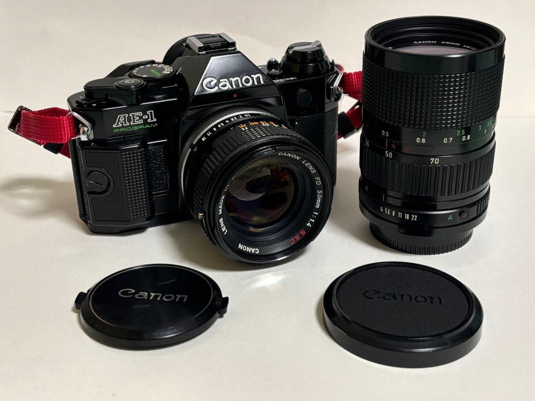 フィルム一眼レフ Canon AE-1 PROGRAM レンズ2本セット