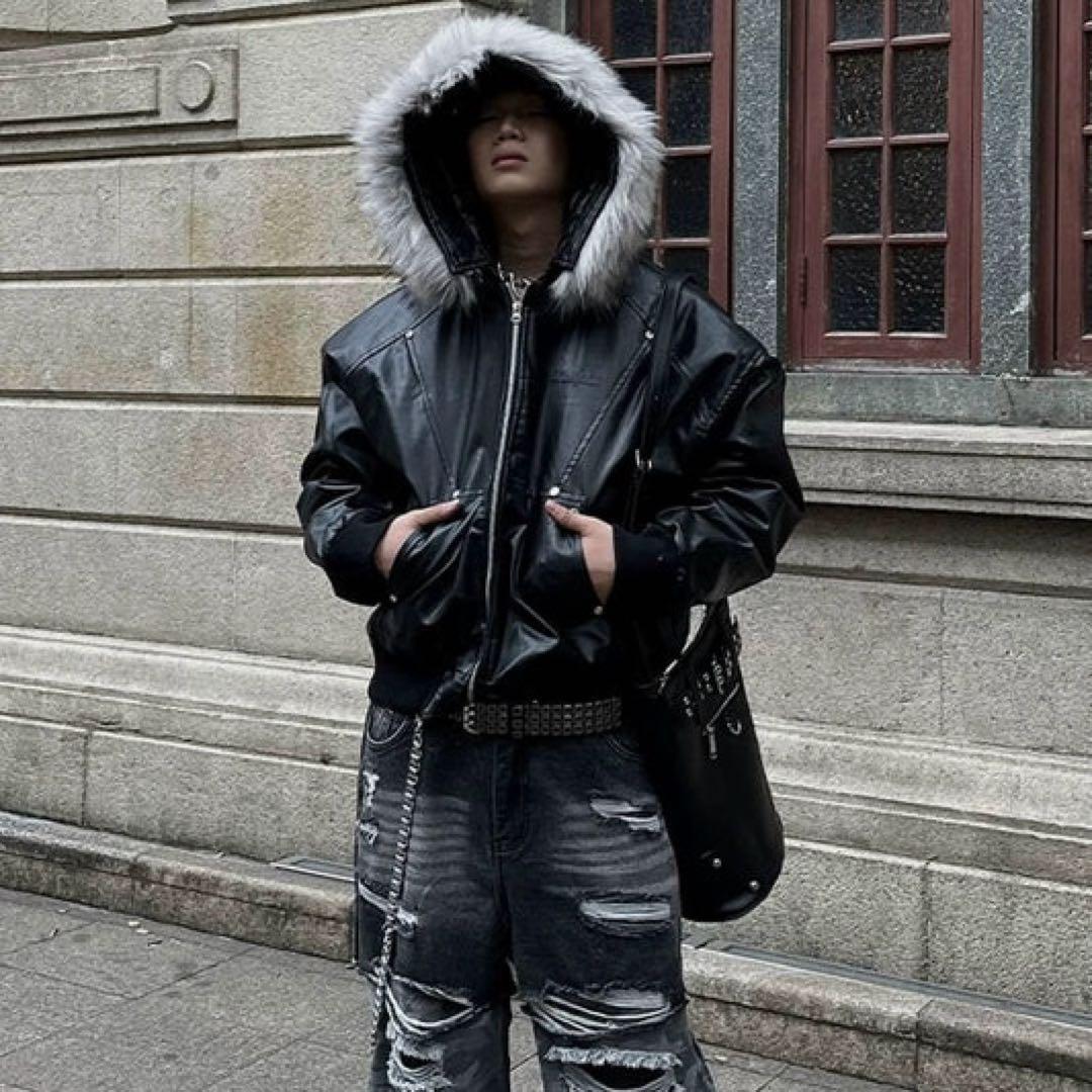 【DARKFOG】ファーレザージャケット