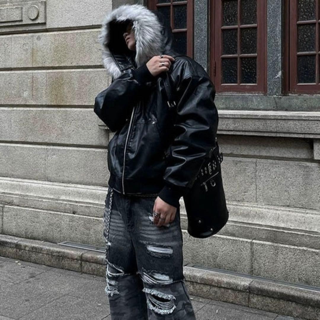 【DARKFOG】ファーレザージャケット