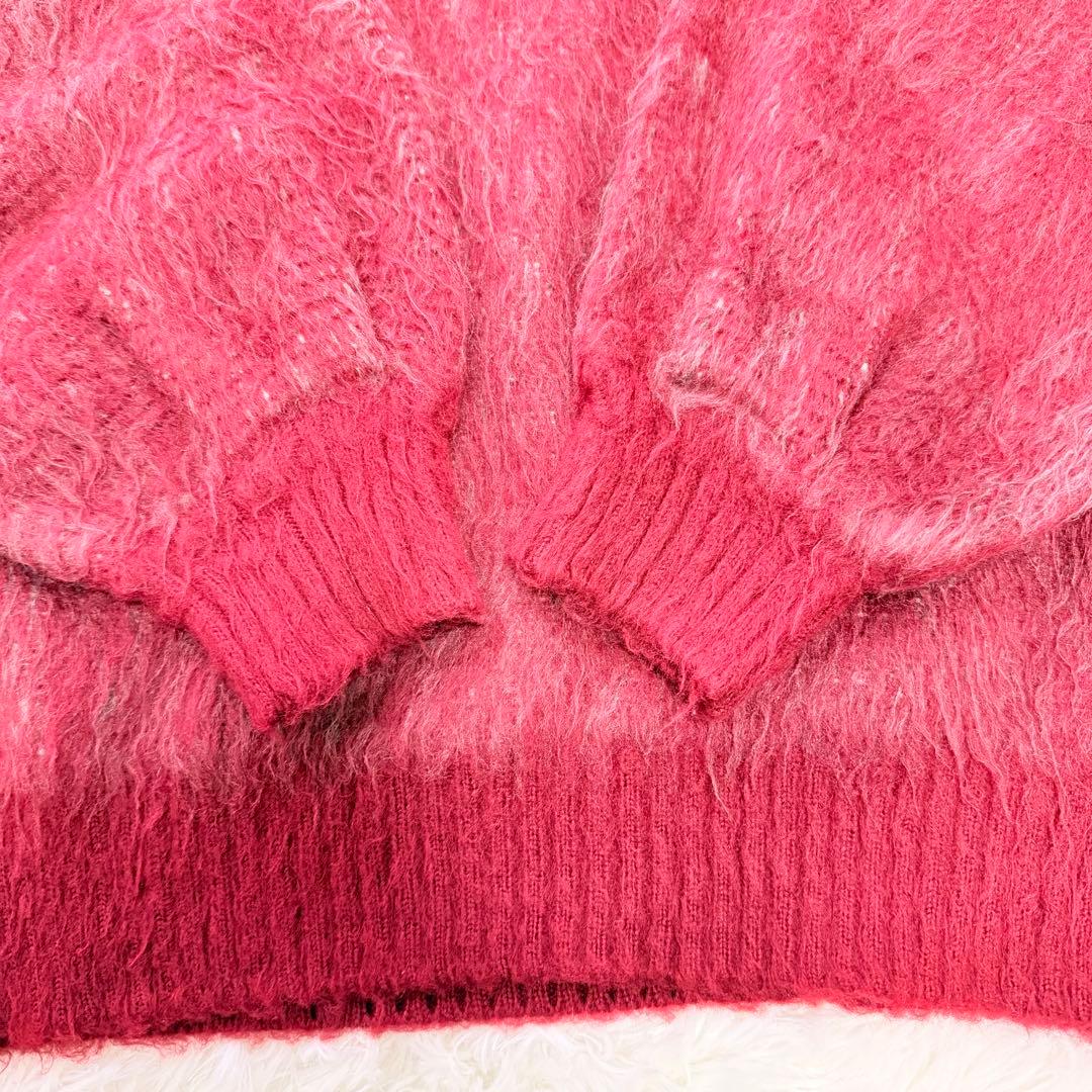 トップス Knuth Marf shaggy flower knit(unisex)red