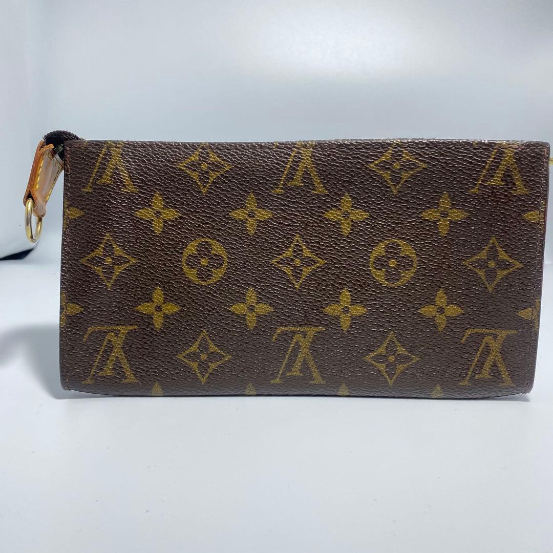 美品　ルイヴィトン ポーチ　ブラウン　モノグラム バケツトート付属ポーチ