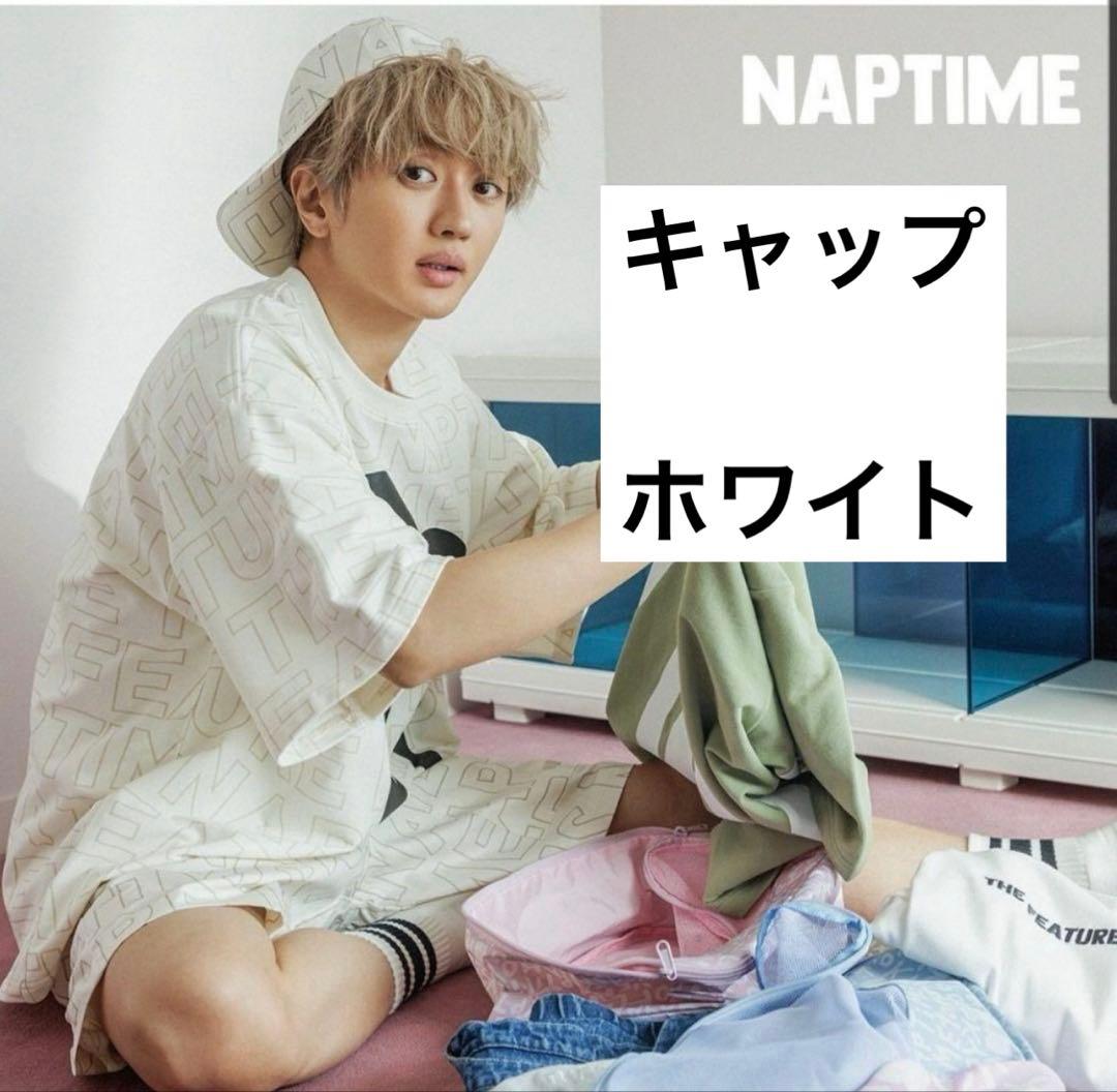 新品　Naptime CAP キャップ 帽子 総柄　ホワイト　2025SS