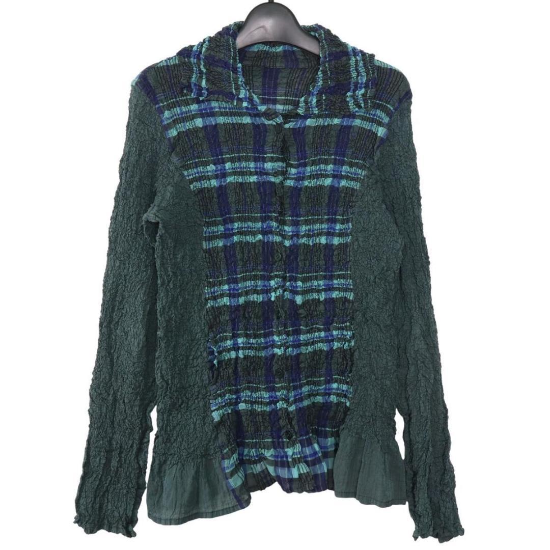 y2k ISSEY MIYAKE ミーイッセイミヤケ　トップス　シワ加工 総柄