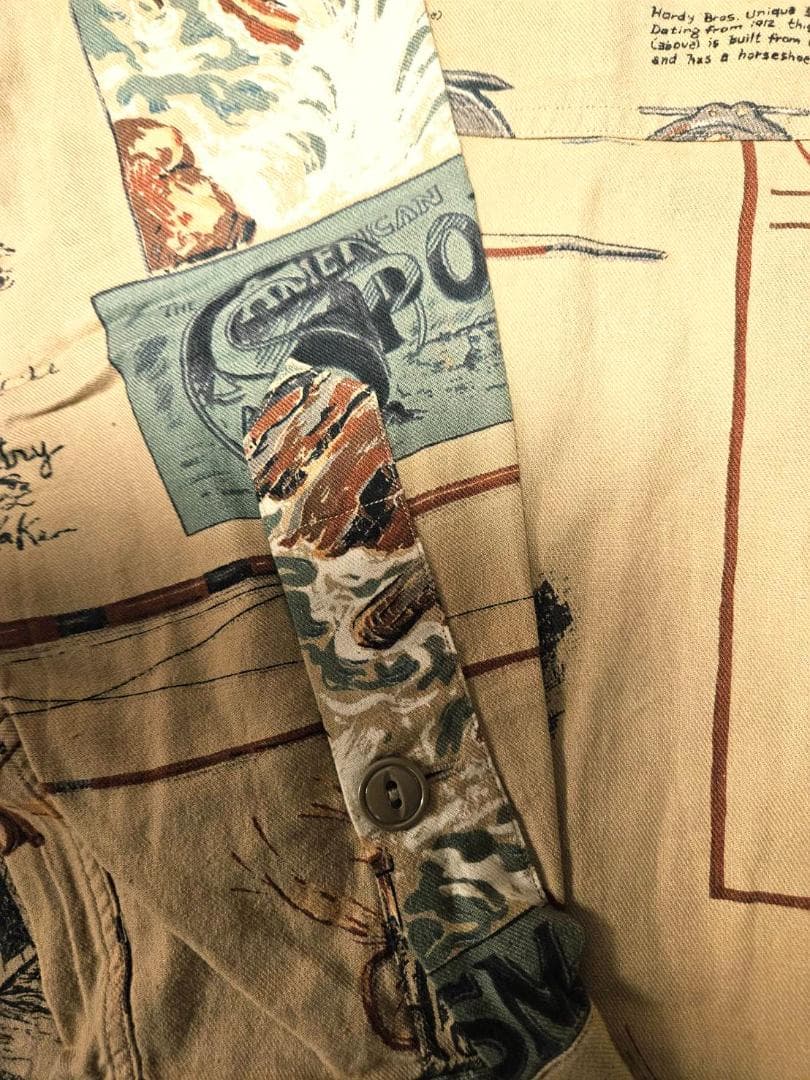 送料無料/美品Polo by Ralph Lauren プリントシャツ Mサイズ