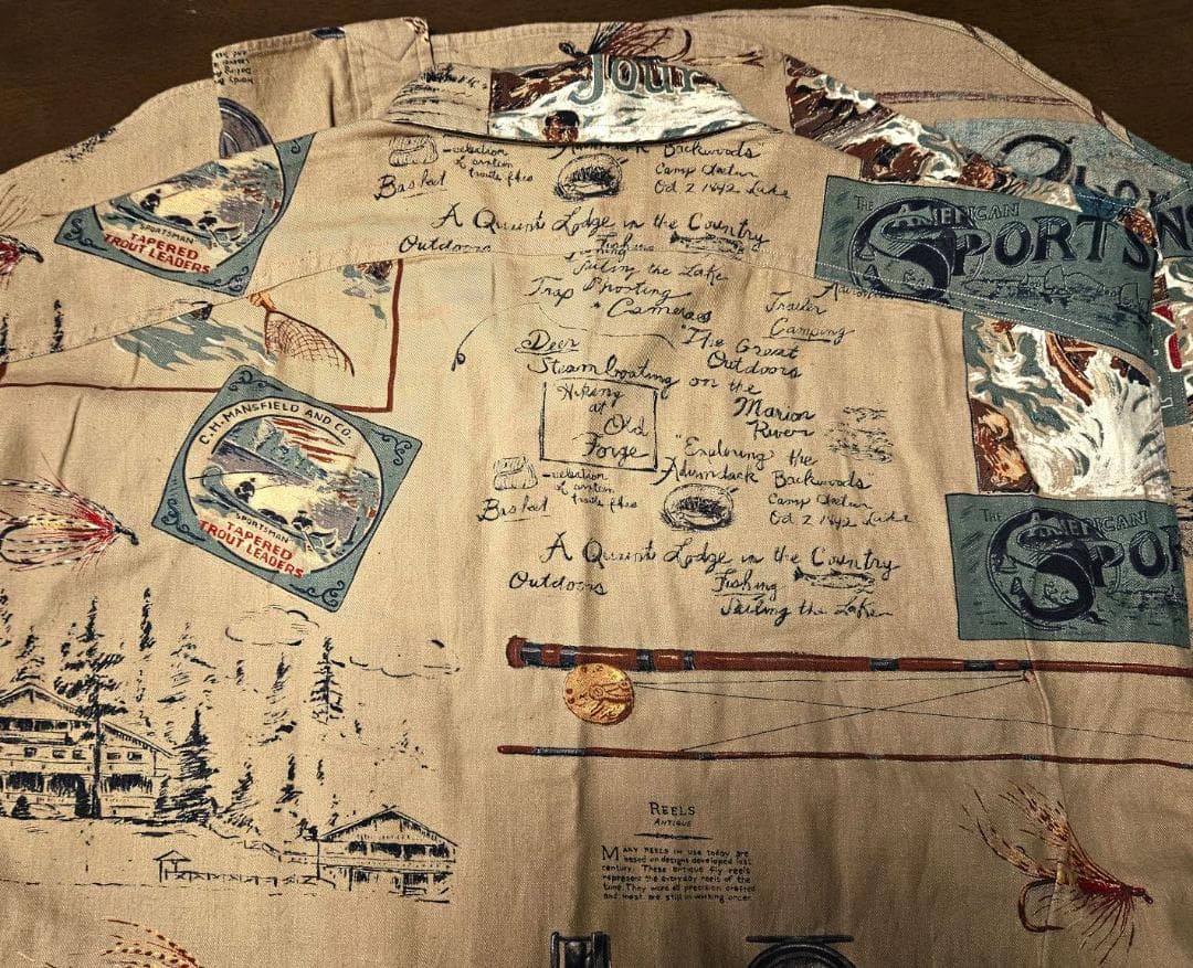 送料無料/美品Polo by Ralph Lauren プリントシャツ Mサイズ