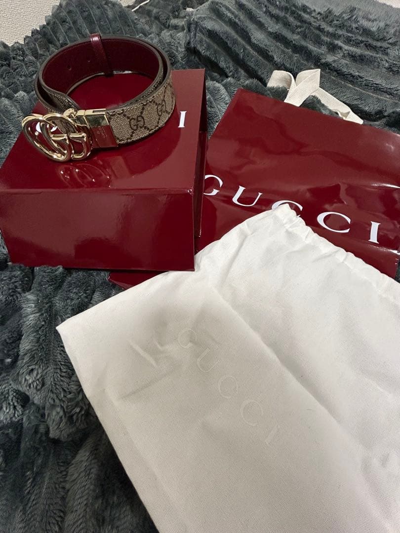 GUCCI GGキャンバス柄 ベルト