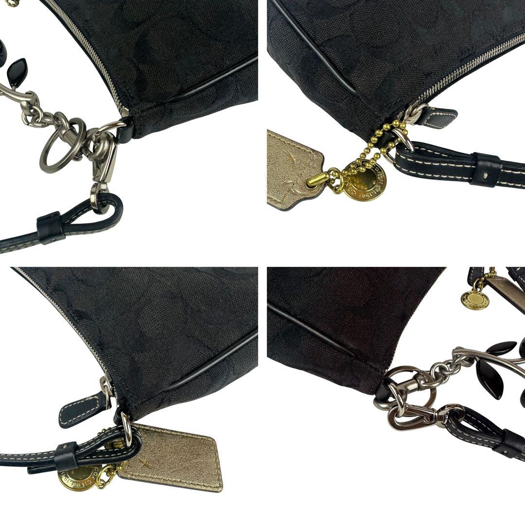 【極美品】コーチ アクセサリーポーチ チェリーチャーム 黒 6094 C5