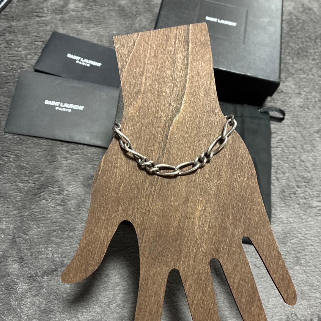 サンローラン　ブレスレット　チェーン　シルバー　銀色　0709