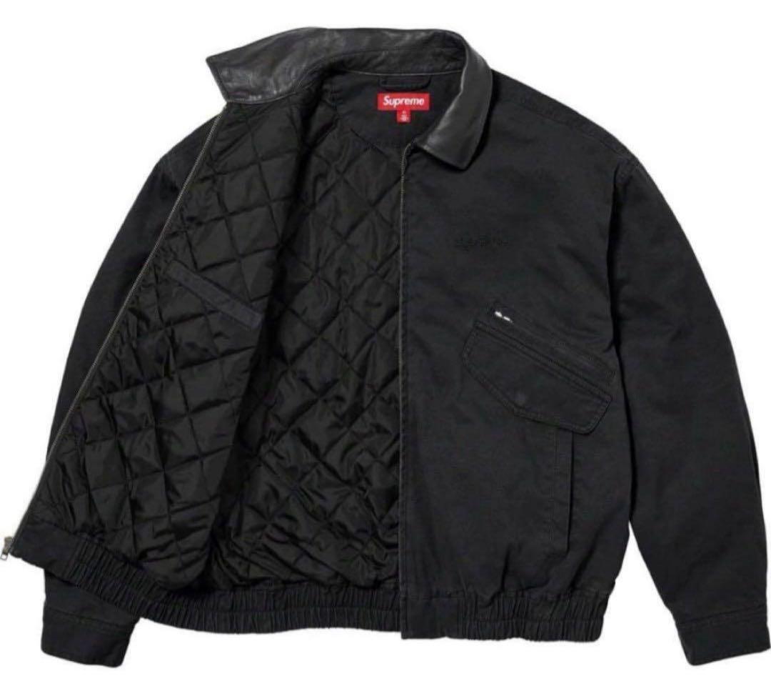 ジャケット・アウター Supreme Leather Collar Utility Jacket L