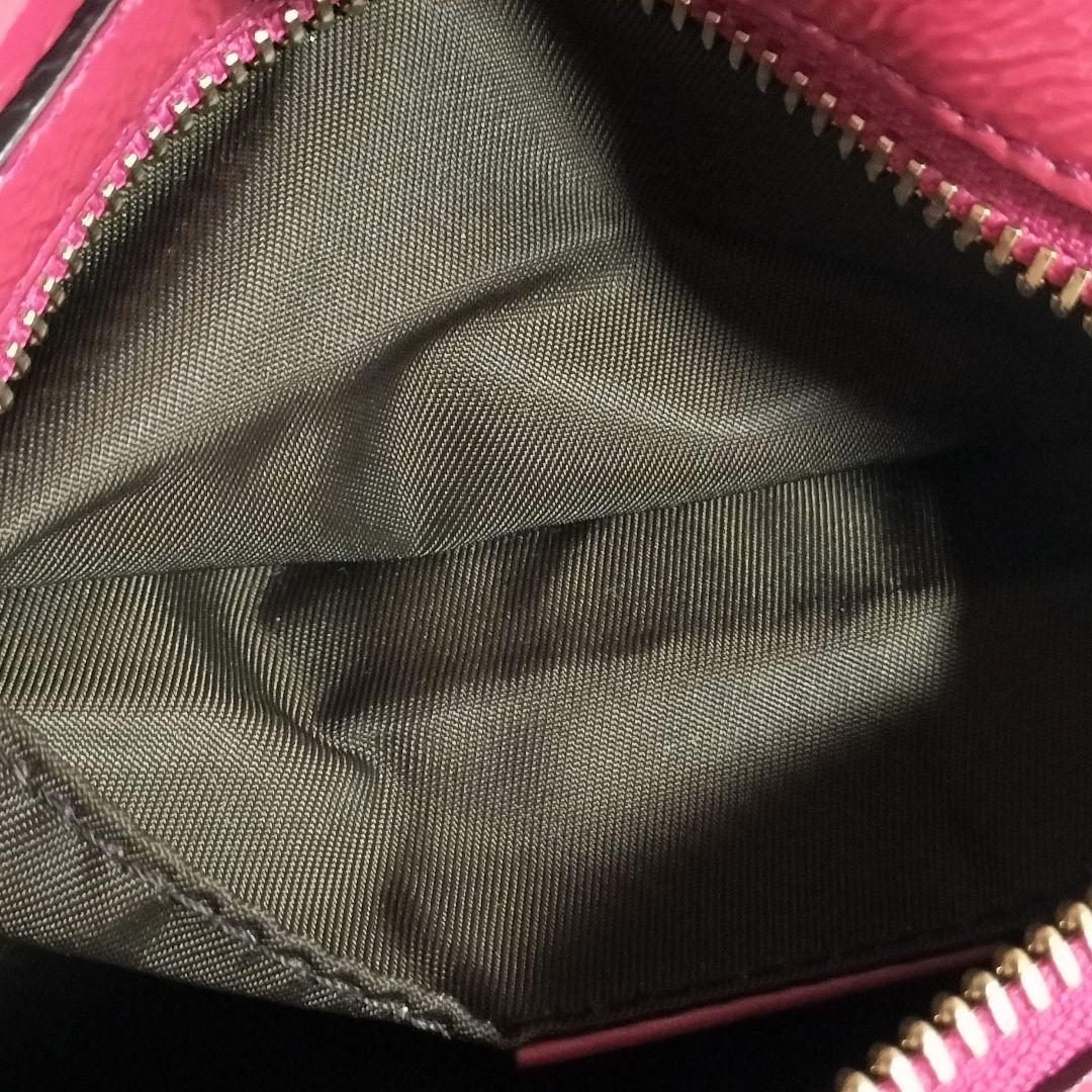 【美品】GUCCI ソーホー コスメポーチ エナメル ピンク タッセル