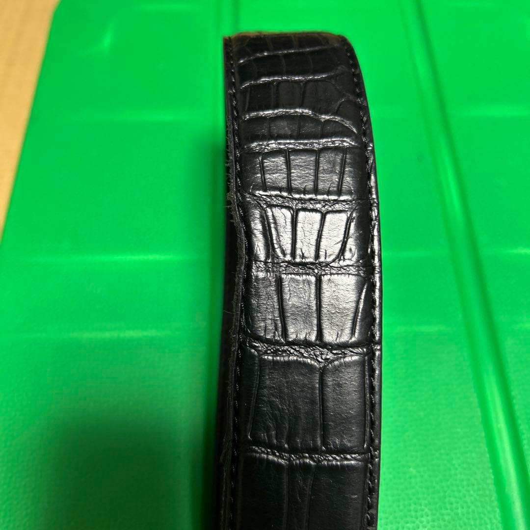 LOUIS VUITTON ブラックレザーベルト 100