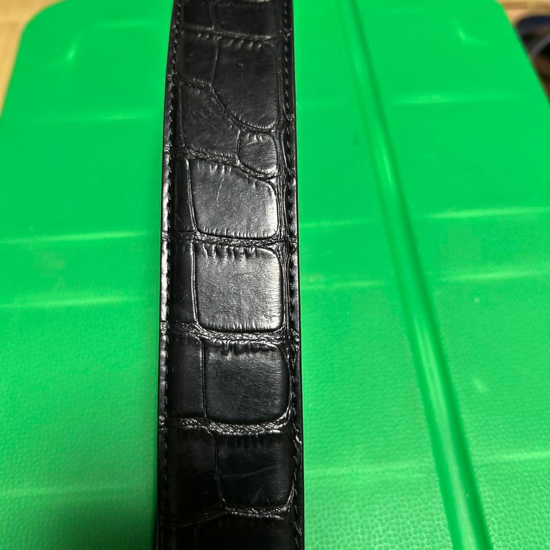 LOUIS VUITTON ブラックレザーベルト 100