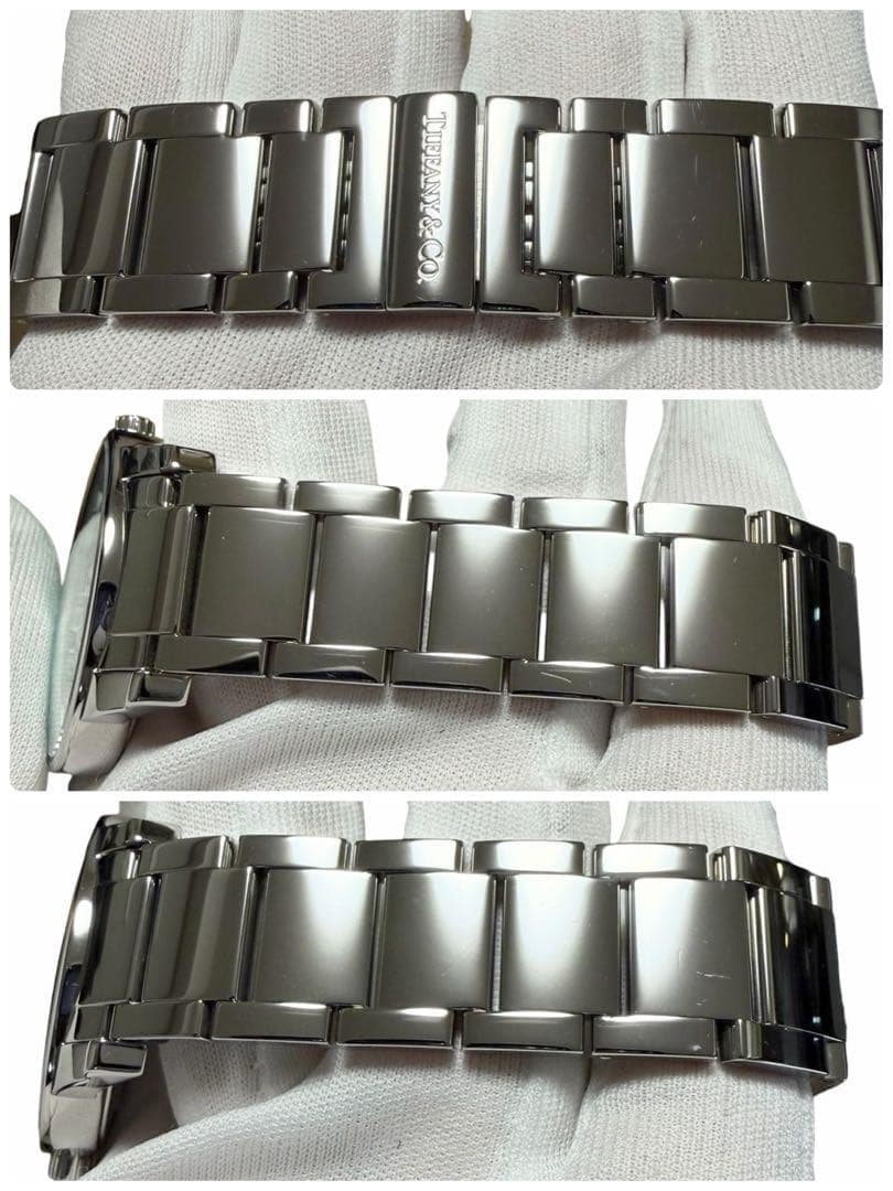 希少 極美品 ティファニー アトラス 2ハンド ティファニーブルー メンズ腕時計