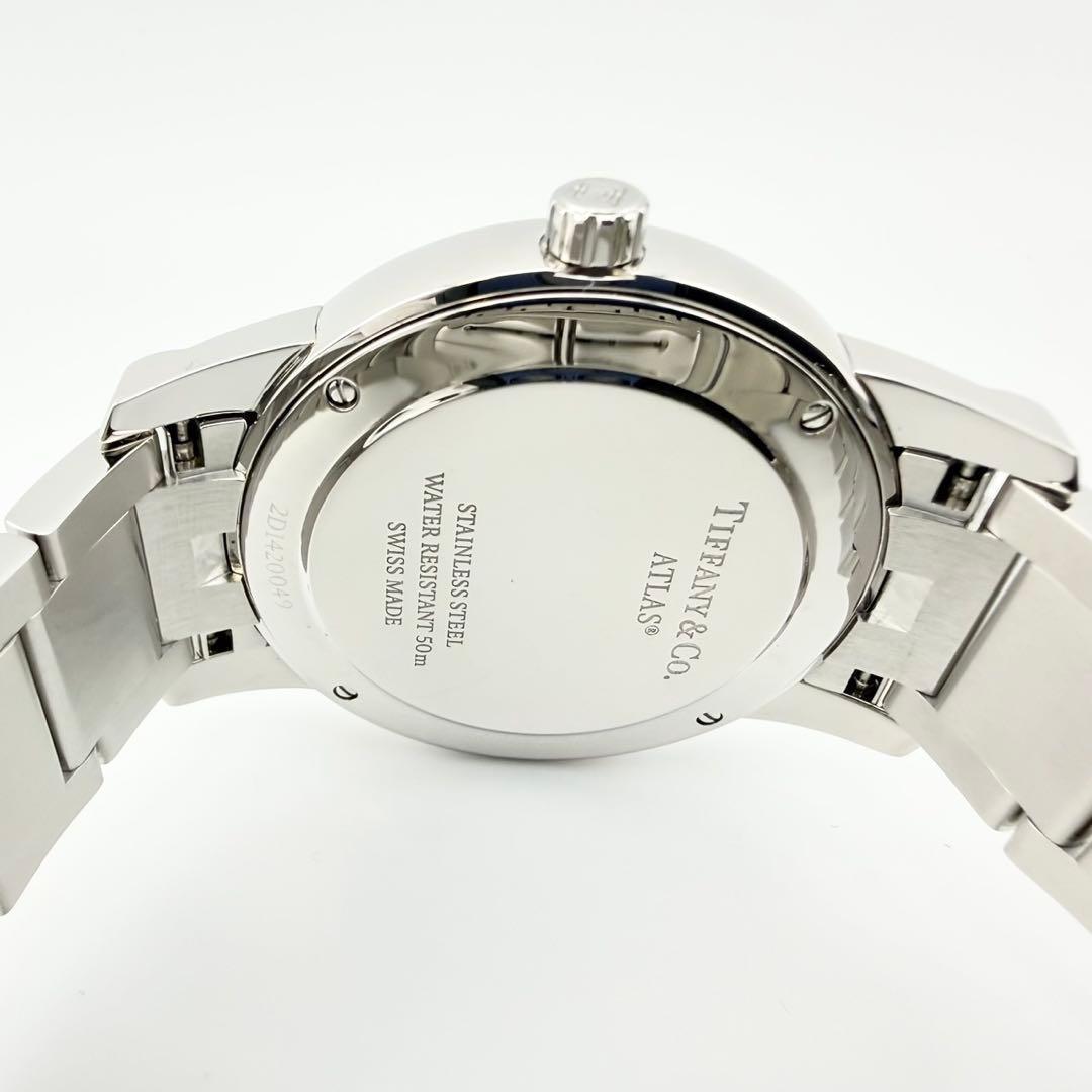 希少 極美品 ティファニー アトラス 2ハンド ティファニーブルー メンズ腕時計