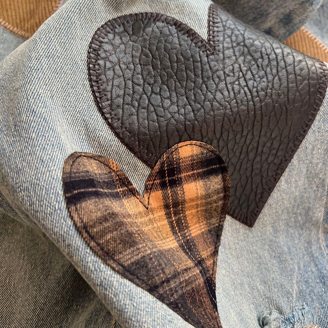 最終価格Darich ダーリッチ　ランダムハートパッチワークデニムパンツ