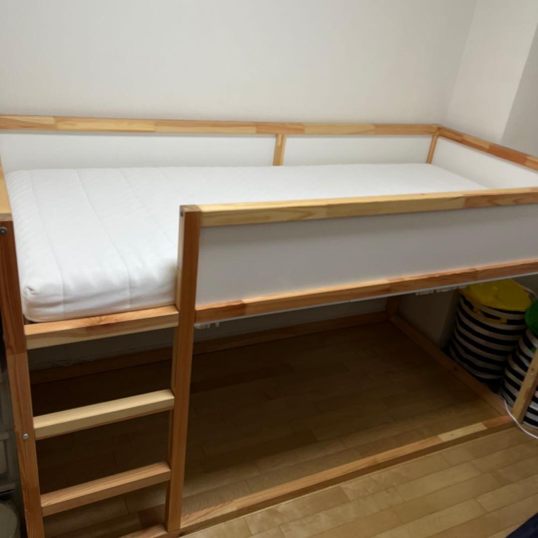 IKEA KURA キューラ　リバーシブル ベッド　ホワイト　二段ベッド　ロフト