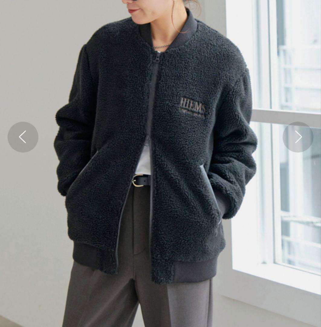 新品☆ Spick & Span スピックアンドスパン ボアスタジャン ブラック