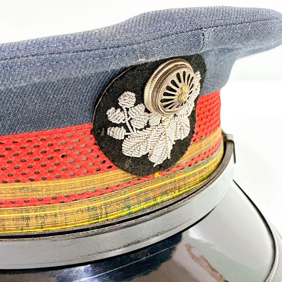 【功績章付き】日本国有鉄道 駅長帽子 当時物 制帽 ヴィンテージ 銀細工 純銀