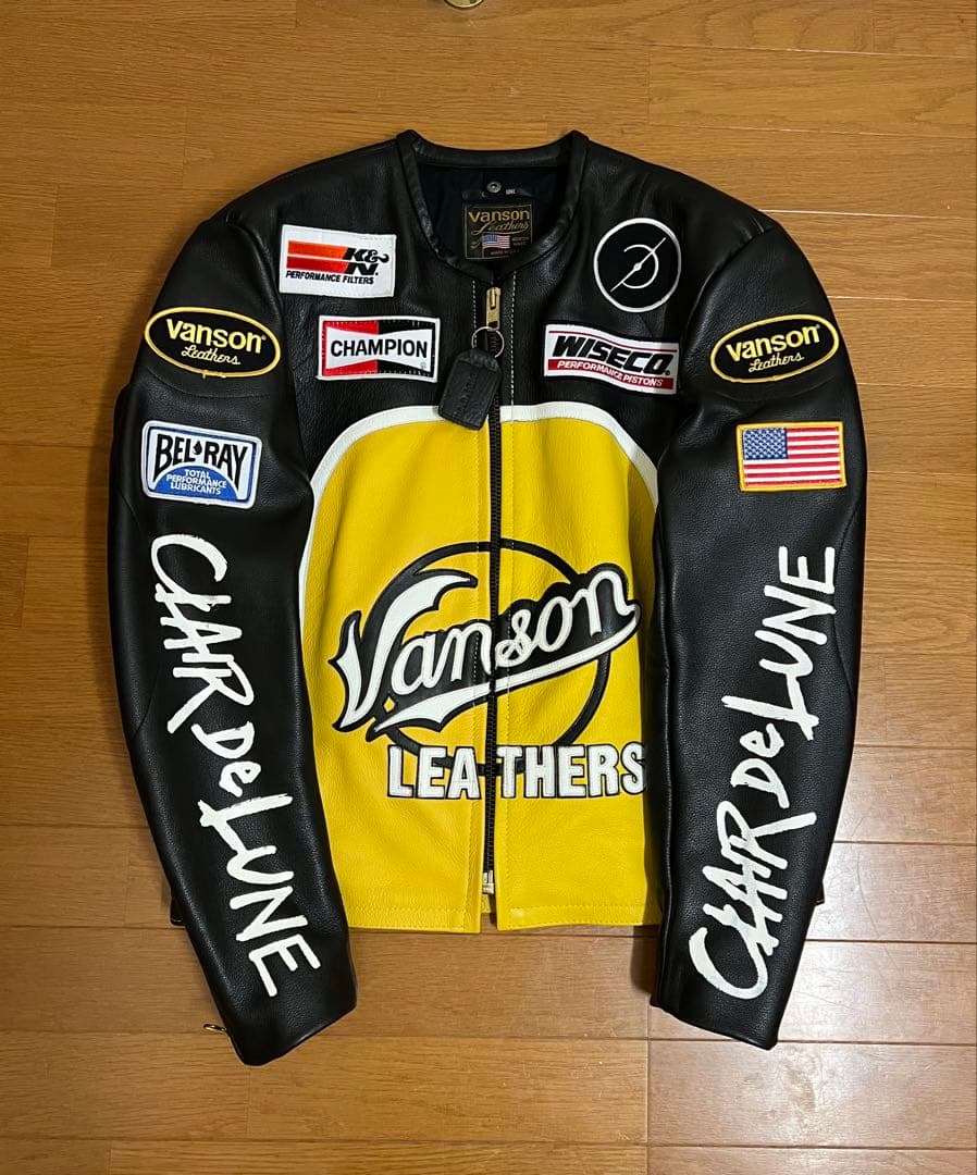 VANSON× CLAIR DE LUNE サイズMライダース(L〜XL相当）