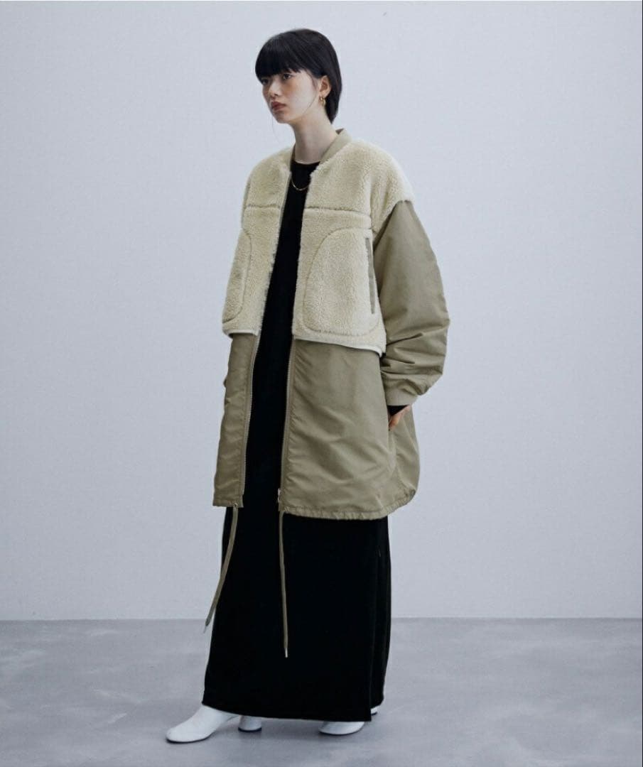 アダムエロペ　MA-1ボアリバーシブルコート