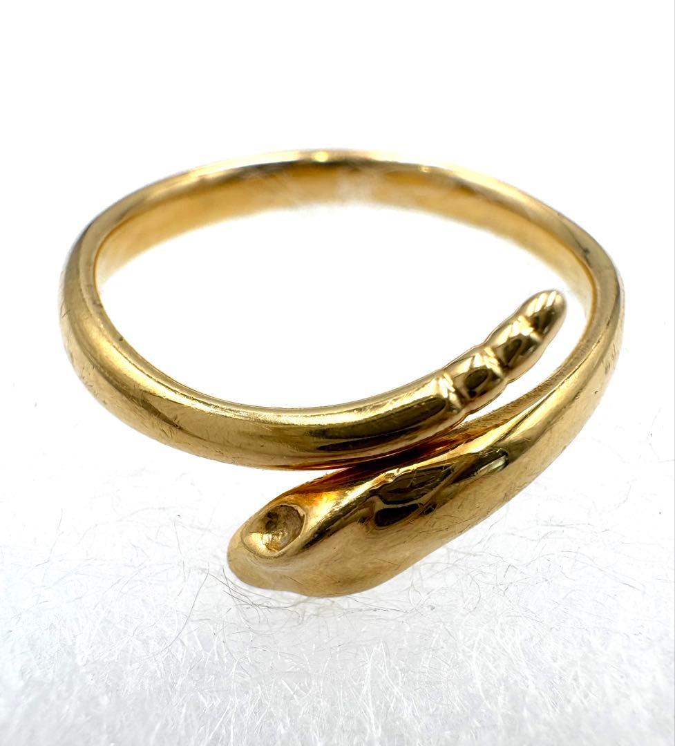 ティファニー　スネーク　リング 18K アンティーク　約11号　指輪　ケース付き
