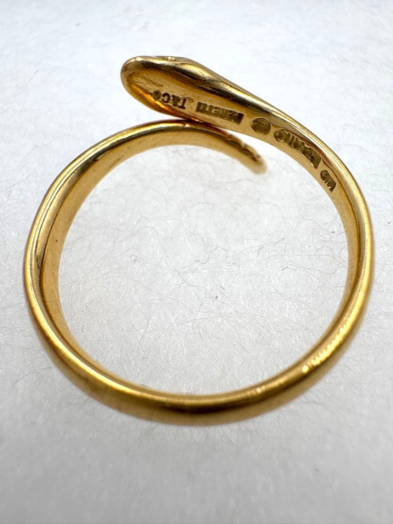 ティファニー　スネーク　リング 18K アンティーク　約11号　指輪　ケース付き